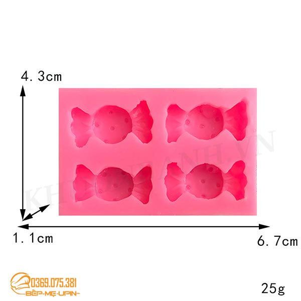 Khuôn rau câu silicon viên kẹo