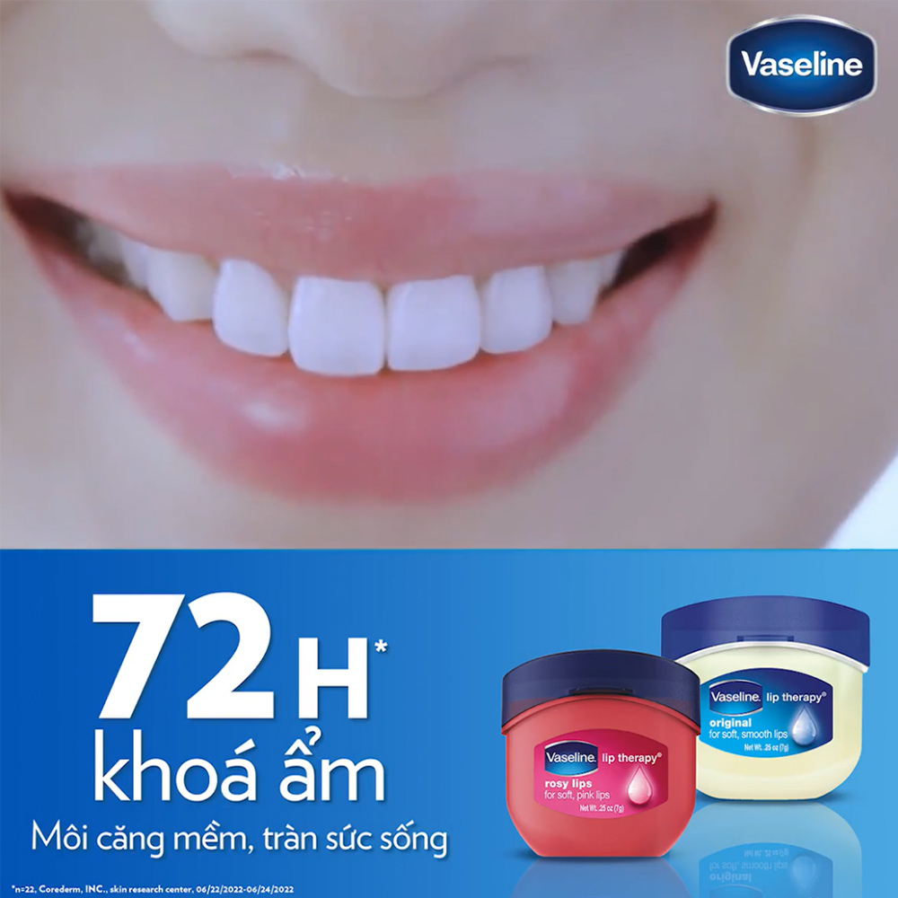 Sáp dưỡng môi Vaseline Hồng Xinh 7g