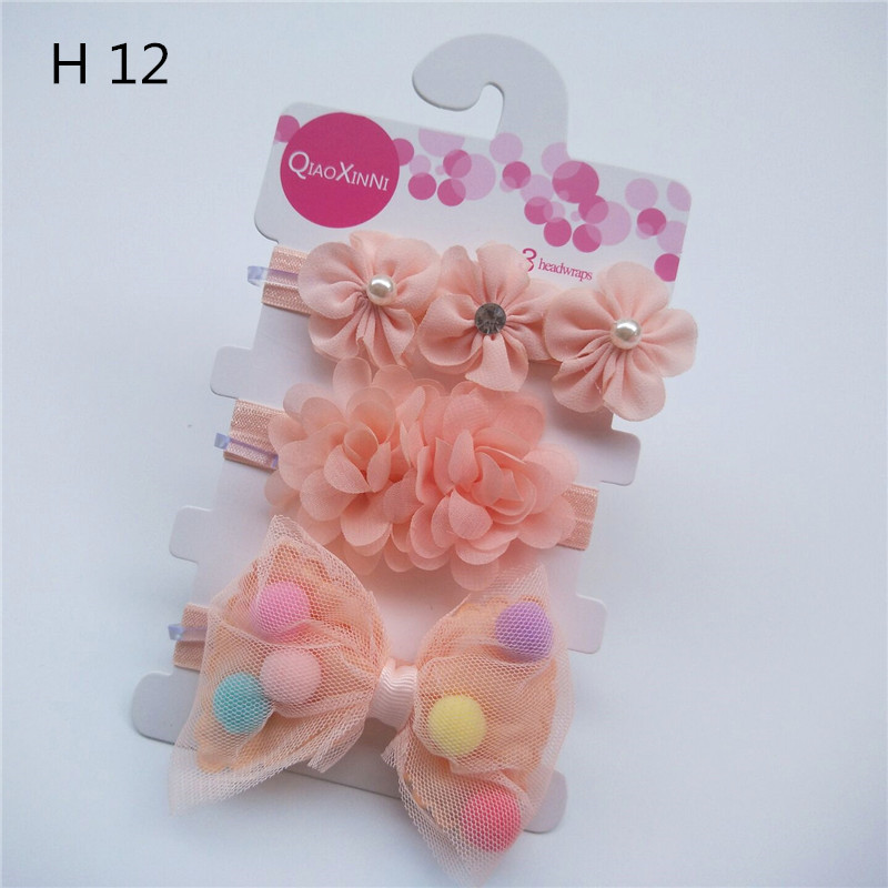 set phụ kiện băng đô nơ xinh cho bé set 3 cái