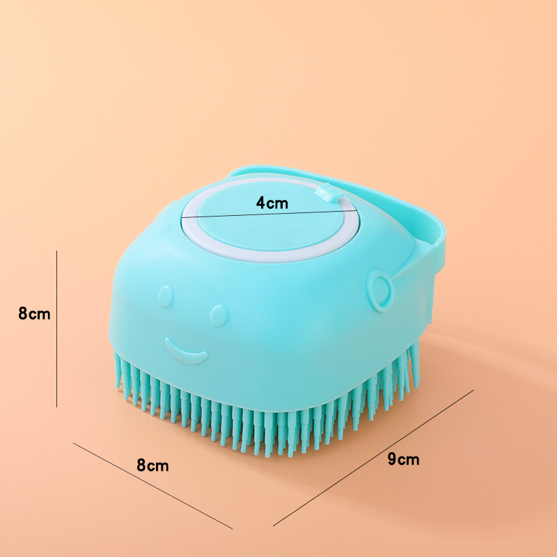 Bàn chải bông tắm massage tạo bọt silicone siêu mềm tắm siêu sạch, có ngăn đựng sữa tắm tiện lợi, giúp tẩy tế bào da hiệu quả