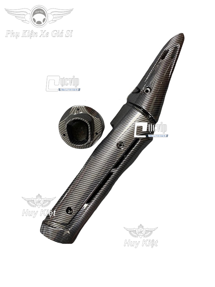 Ốp che pô + chụp đích pô carbon gắn exciter 150 new ms4216
