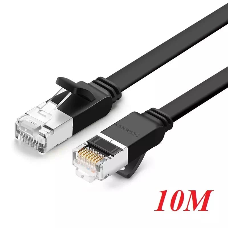 Ugreen 50189 10m màu đen cáp mạng lan cat 6 utp dây dẹp nw101
