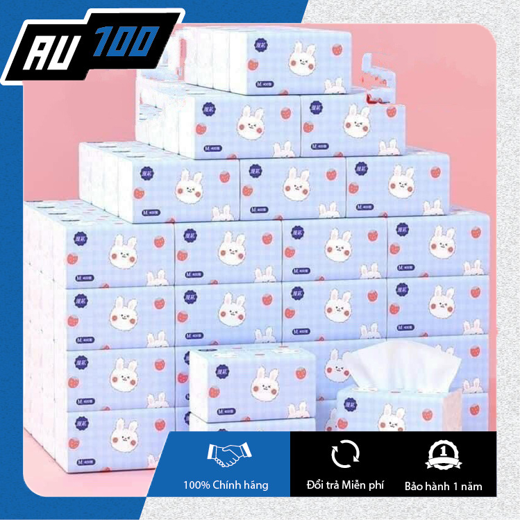 [AU100] Giấy Ăn Thỏ Trắng Siêu Dai, Siêu Mịn (Hàng Nội Địa Trung Quốc)