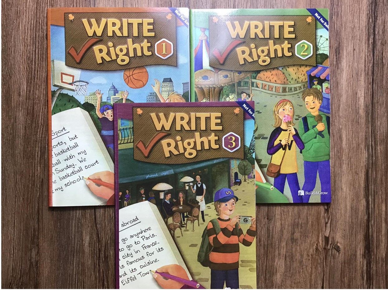 Sách Write Right Bộ 3 cuốn in màu (sách luyện viết)
