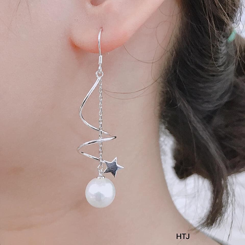 Bông tai nữ bạc thật dáng dài nổi bật trẻ trung cá tính/ JQN gian hàng chính hãng cam kết Bạc chuẩn, Chất lượng không lo đen xỉn