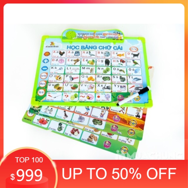 Bảng chữ cái 5 chủ đề kèm pin
