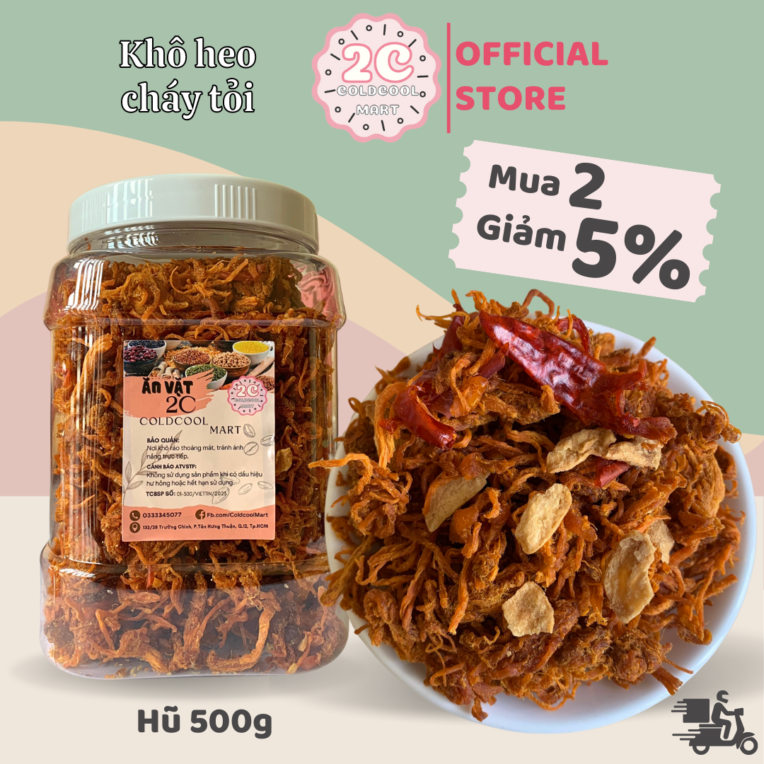 Khô Heo Cháy Tỏi 500g 2c Mart