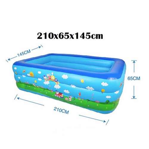 Bể bơi 2m1 3 tầng chống trượt