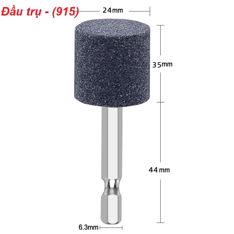 ĐÁ MÀI. ĐÁ MÀI NHỎ CÓ CỐT 6.3mm DÙNG KẸP ĐẦU MÁY KHOAN. TH 637. 915. 916