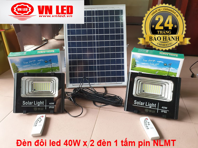 ĐÈN NĂNG LƯỢNG MẶT TRỜI ĐÔI  40W x 2 SOLAR LIGHT