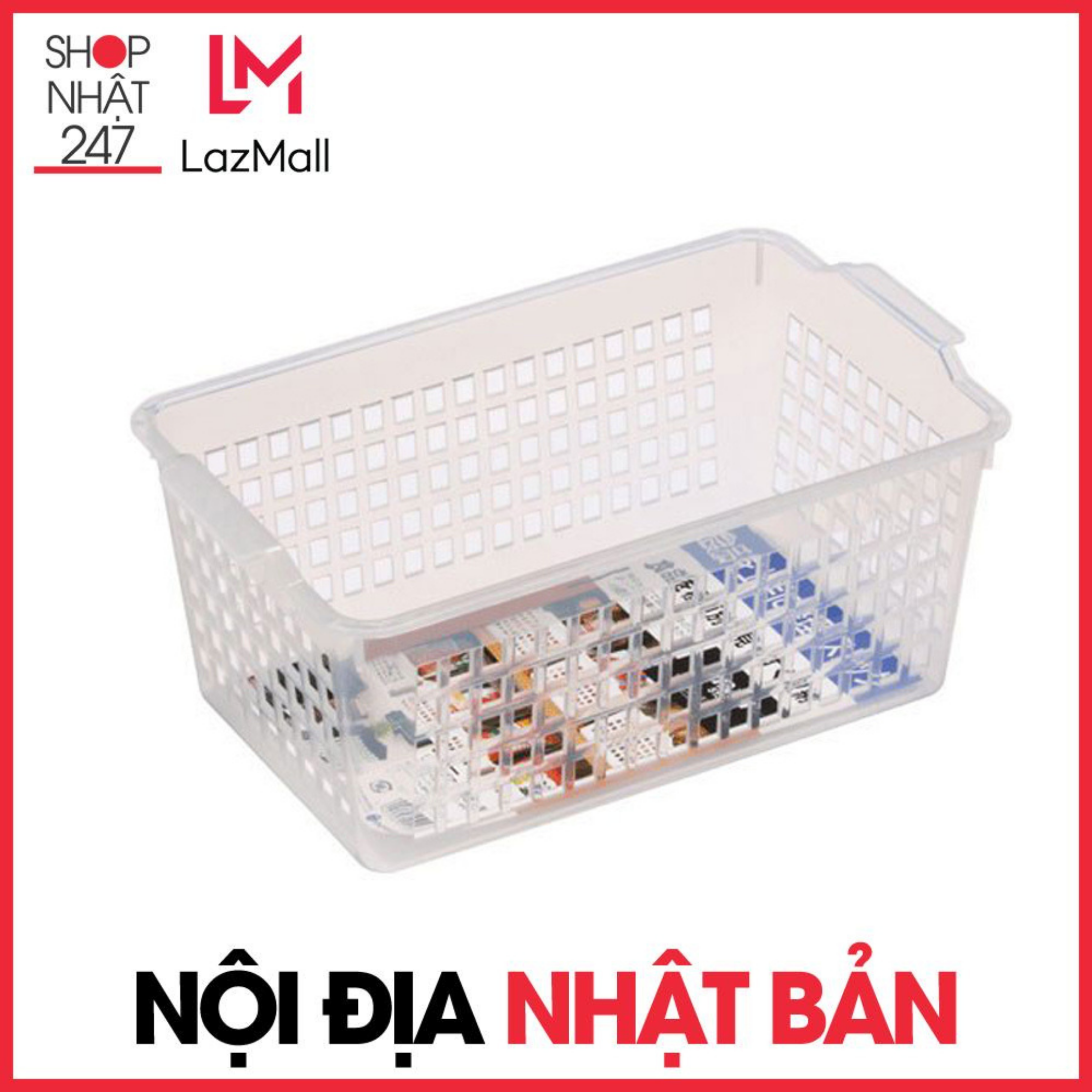 Giỏ nhựa đựng đồ Inomata Chất Lượng Cao-Nội Địa Nhật Bản(cỡ nhỏ)