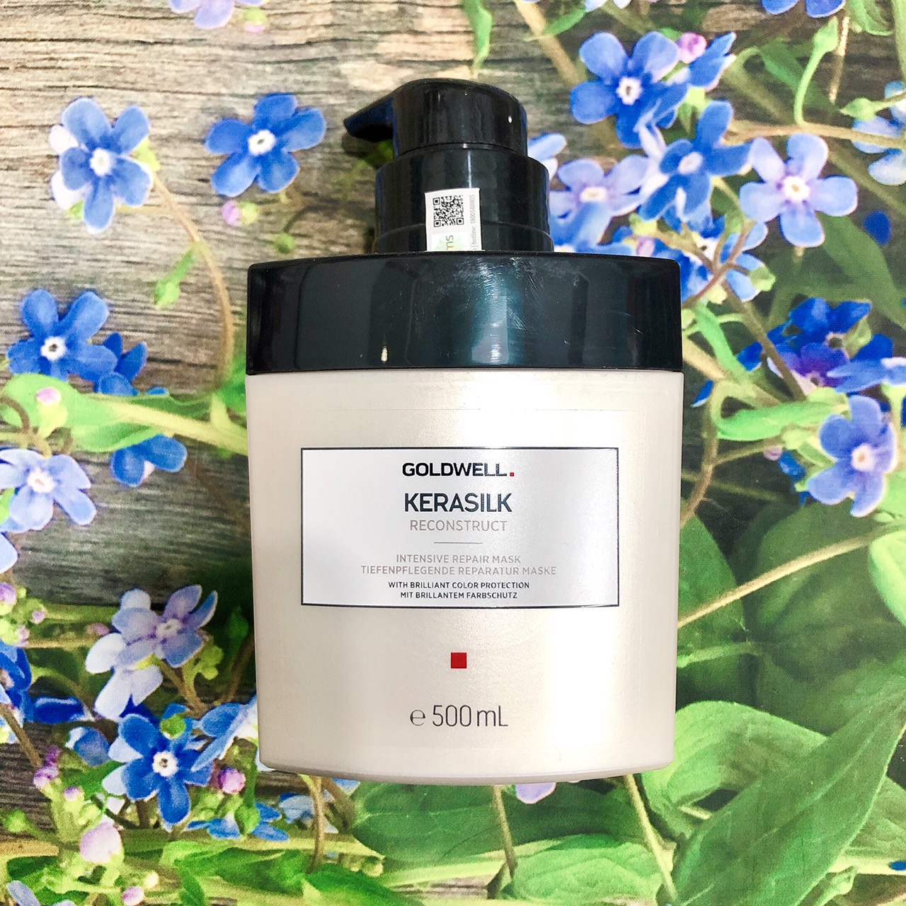 [+Tặng mũ trùm]Hấp dầu Goldwell Kerasilk cho tóc khô hư tổn 500ml (ĐỨC)