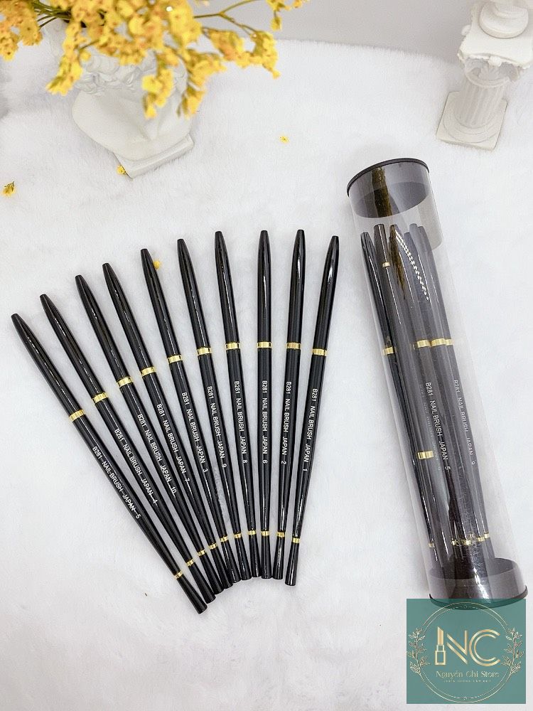 Sét cọ Nhật vẽ móng, bộ cọ Nhật làm nail 10 cây cao cấp
