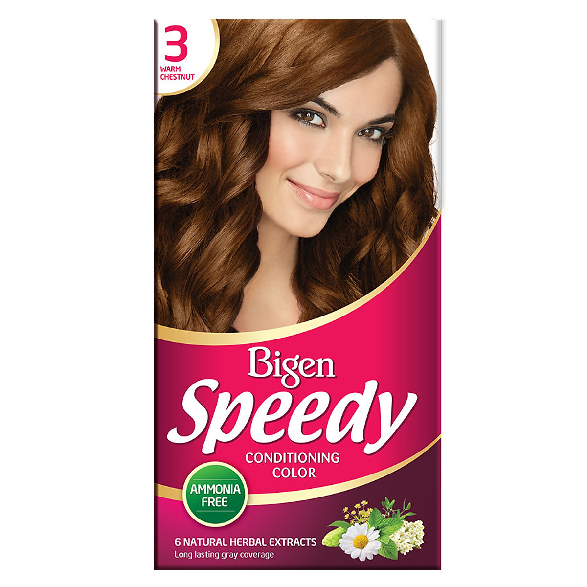 Hair dye cream coated silver Bigen speedy number 3-brown earthy