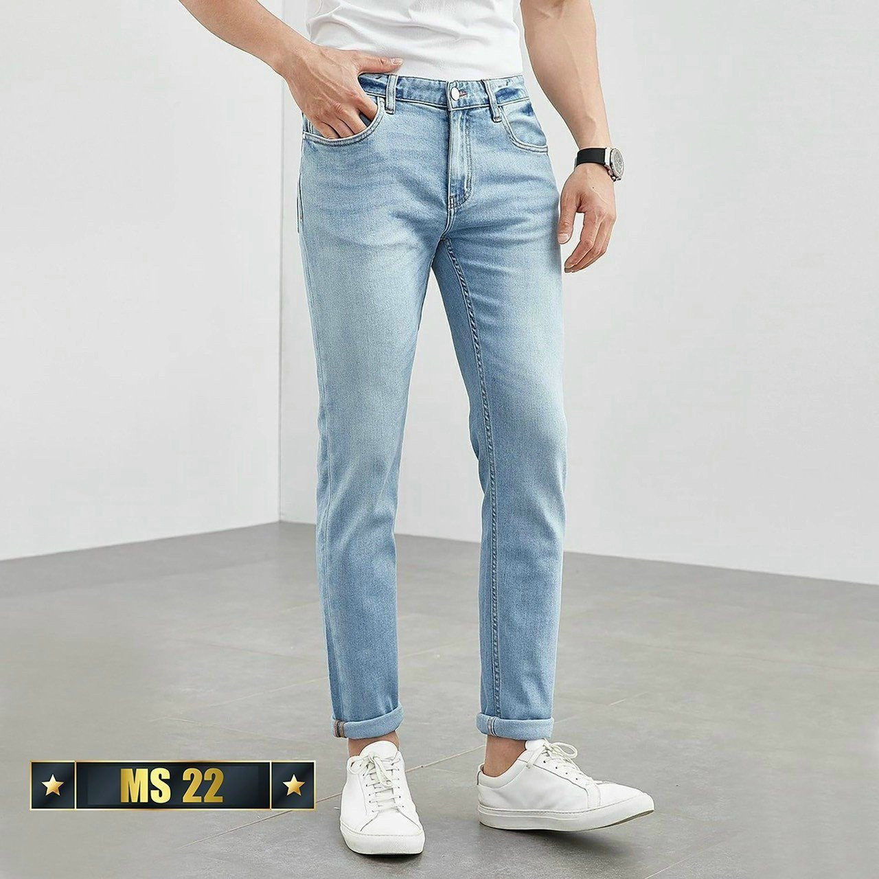 Quần jean nam chất bò cao cấp vải Jean co giãn 4 chiều cực đẹp form dáng skinny chuẩn_JEANCD212