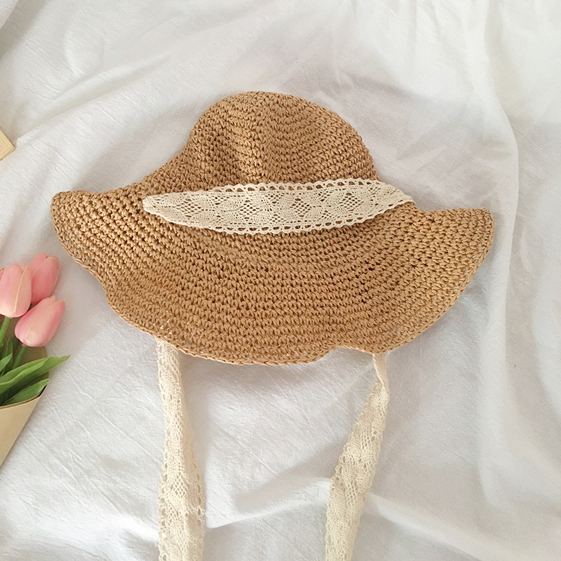 Nón Cói Mềm Nữ Dây Nơ Ren Đi Biển Dễ Thương - TRIEUVY