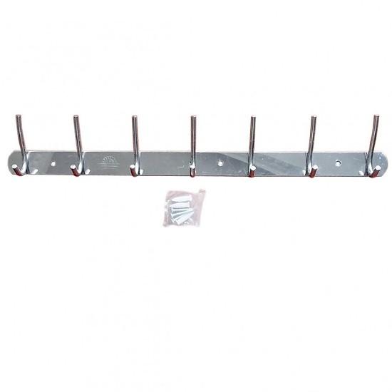 (GIÁ HỦY DIỆT) móc áo 7 chấu kép đặc inox loại dày dài 48cm, móc quần áo, móc 7 chấu kép inox