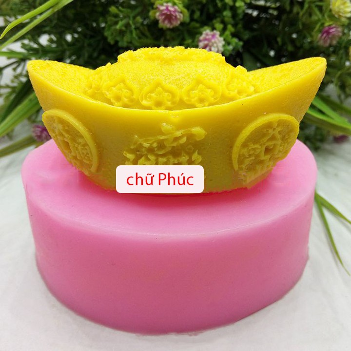Khuôn silicon thỏi vàng vàng cây 9999
