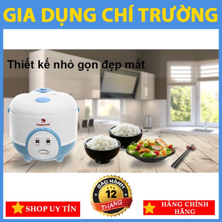 [NỒI CƠM ĐIỆN NẮP GÀI] Happycook 0.6 lít HC-060 Xanh