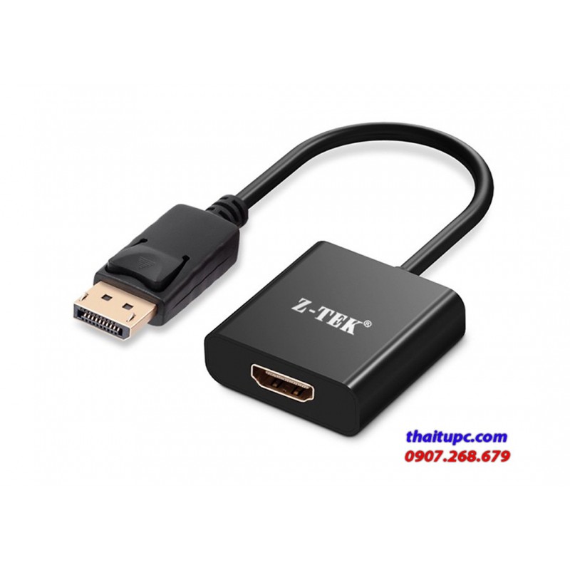 CÁP DISPLAYPORT - HDMI 4K 20cm Z-TEK (ZY331)