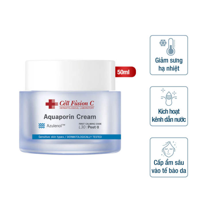 Kem Dưỡng Cấp Ẩm & Dịu Da Khẩn Cấp Cell Fusion C Aquaporin Cream 50ml HSD: 19/08/2022