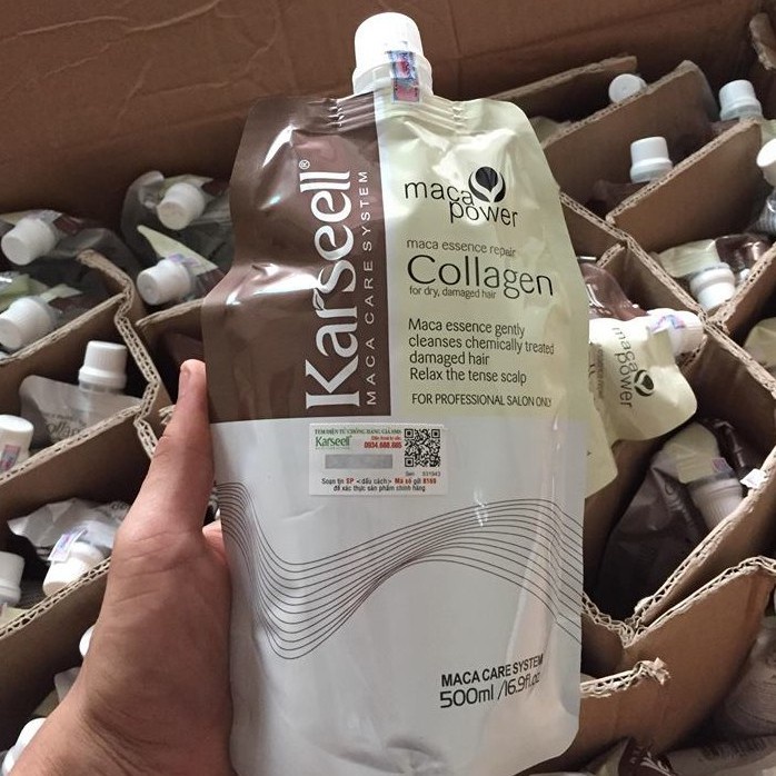 KEM Ủ TÓC PHỤC HỒI COLLAGEN KARSEELL MACA 500ML