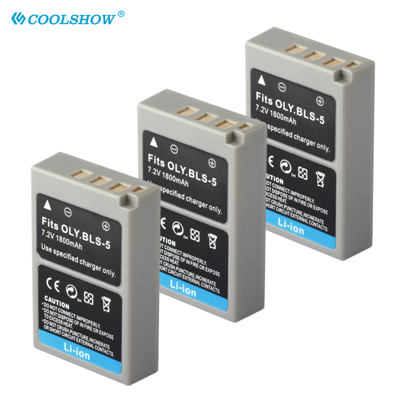 Psbls5 PS-BLS5 bls5 Pin cho Olympus OM-D E-M10 bút E-PL2 E-PL5 E-PL6 E-PL7 E-PM2 stylus1 PS-BLS5 1800mAh máy ảnh BATTERIE