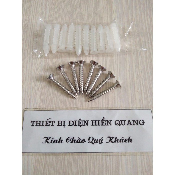 Vít Inox 3cm  kèm nở nhựa ( 1 túi ~ 50 vít)