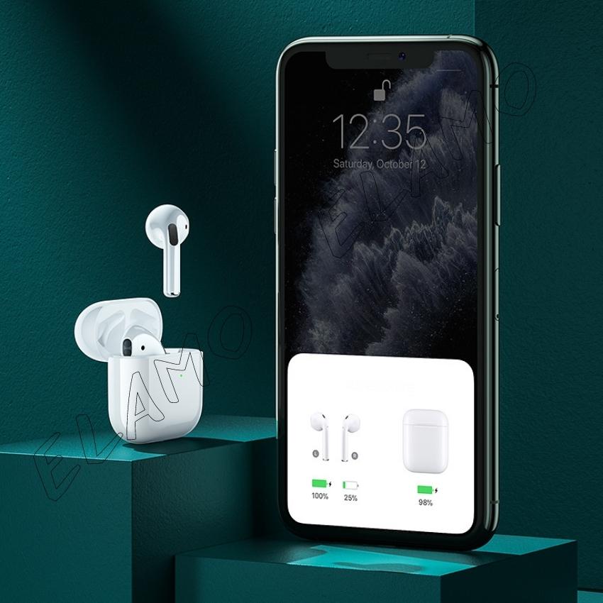 Tai nghe bluetooth pro 4 trả lời cuộc gọi, tai nghe không dây, tai nghe bluetooth không dây điều khiển âm lượng, tai nghe nhét tai không dây âm thanh nổi–Elamo
