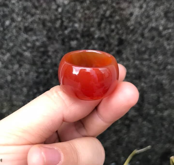 [HCM]NHẪN MÃ NÃO ĐỎ BẢN LỚN SIZE 12