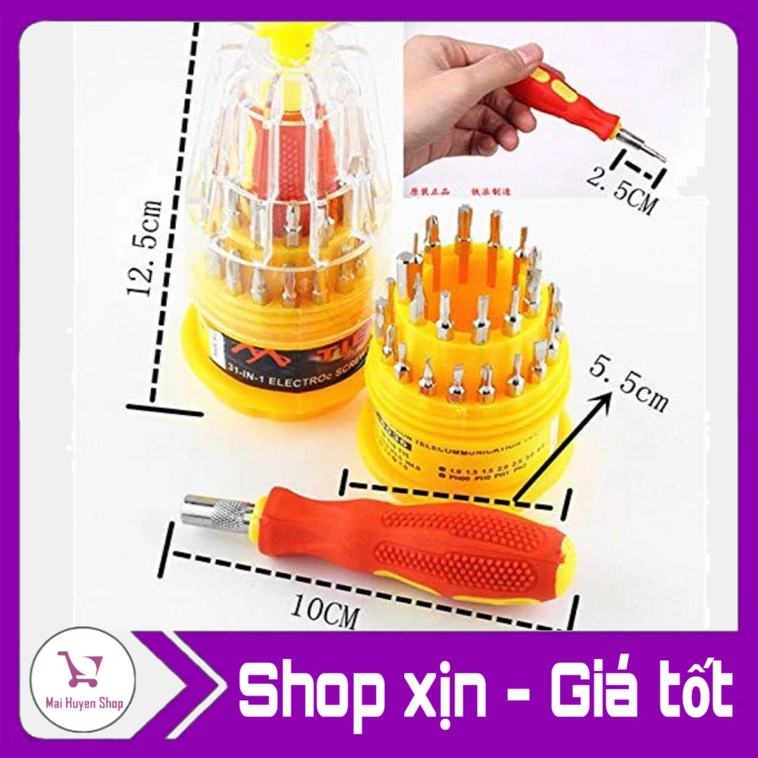 [HCM]Bộ tua vít 31 đầu tròn