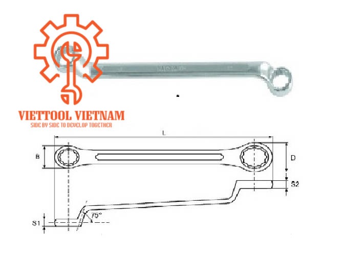 Cờ lê 2 đầu tròng Yato11x13mm