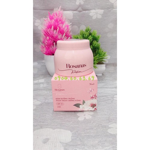 Kem dưỡng trắng da chống nắng body toàn thân rosanas 150ml no.1
