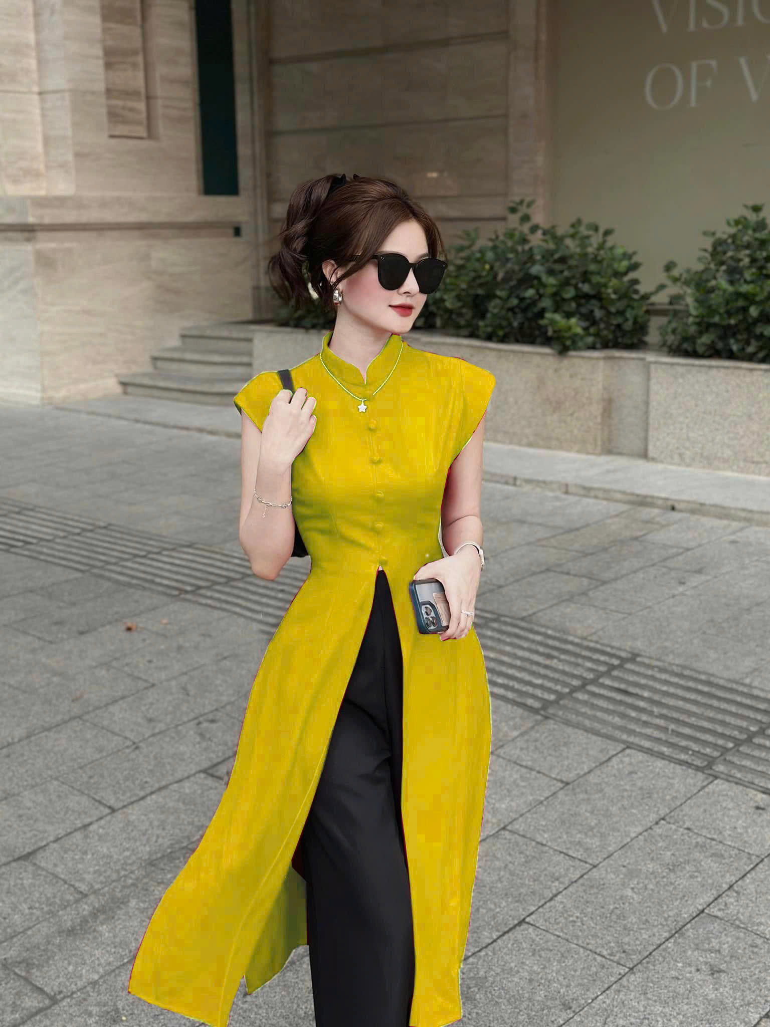 Áo dài cách Tân Xẻ tà Lụa Cao Cấp💕𝑭𝑹𝑬𝑬𝑺𝑯𝑰𝑷💕 Giá gốc tận xưởng