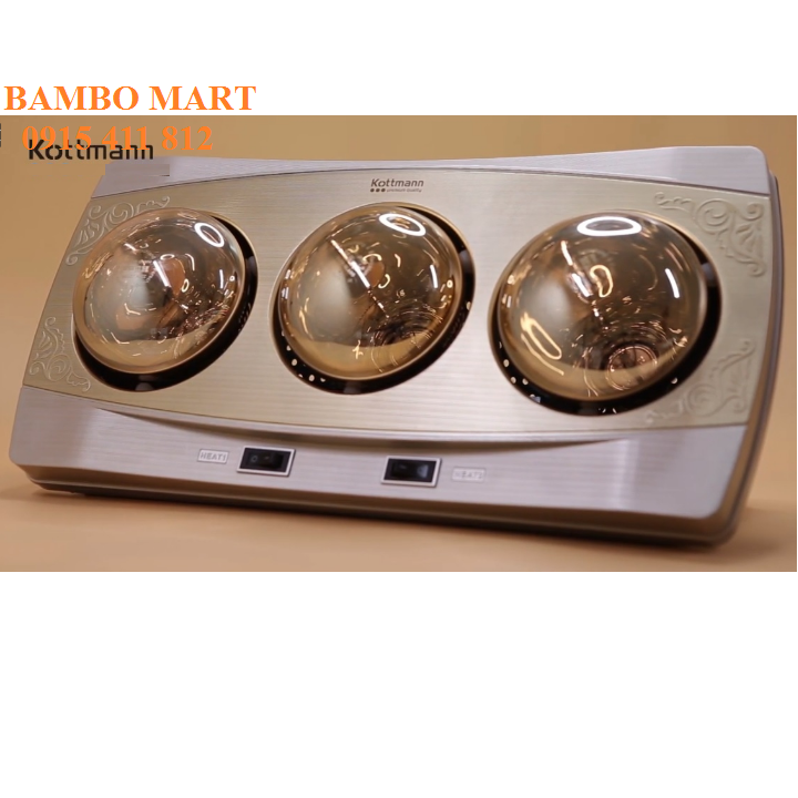 ĐÈN SƯỞI NHÀ TẮM 3 BÓNG KOTMAN