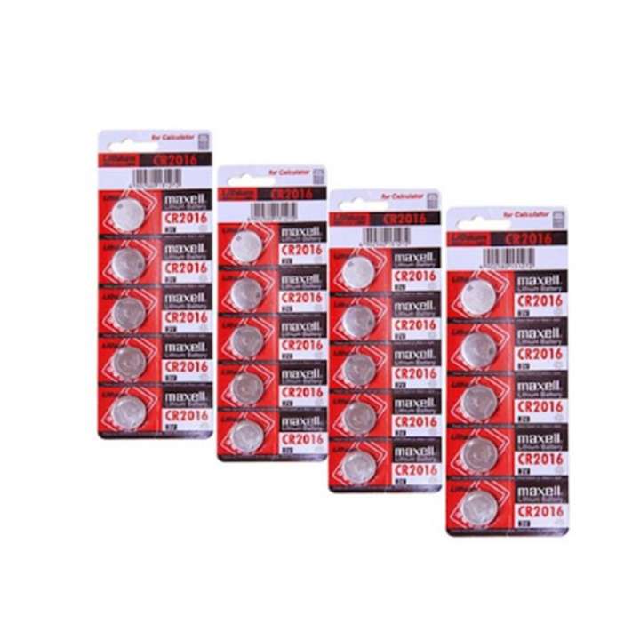 (HCM) Vỉ pin 2016 Maxelle 5 viên Nhật Bản dùng để thay điều khiển các loại - Pin 3v Lithium - CR2016