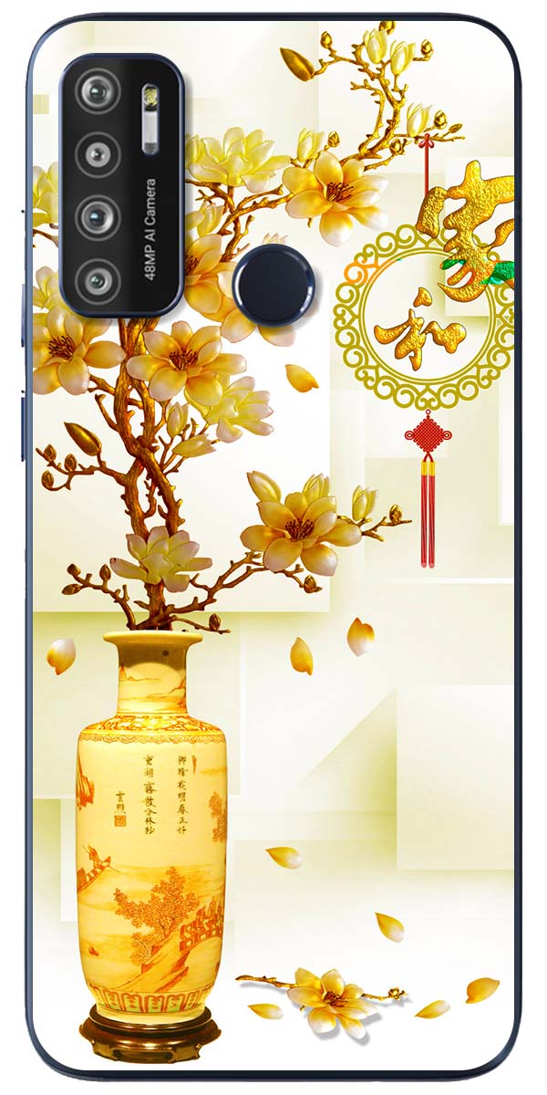 Ốp lưng dành cho Vsmart Active 1, Active 1+, Active 3, Live, Live 4 mẫu Chậu sứ vàng