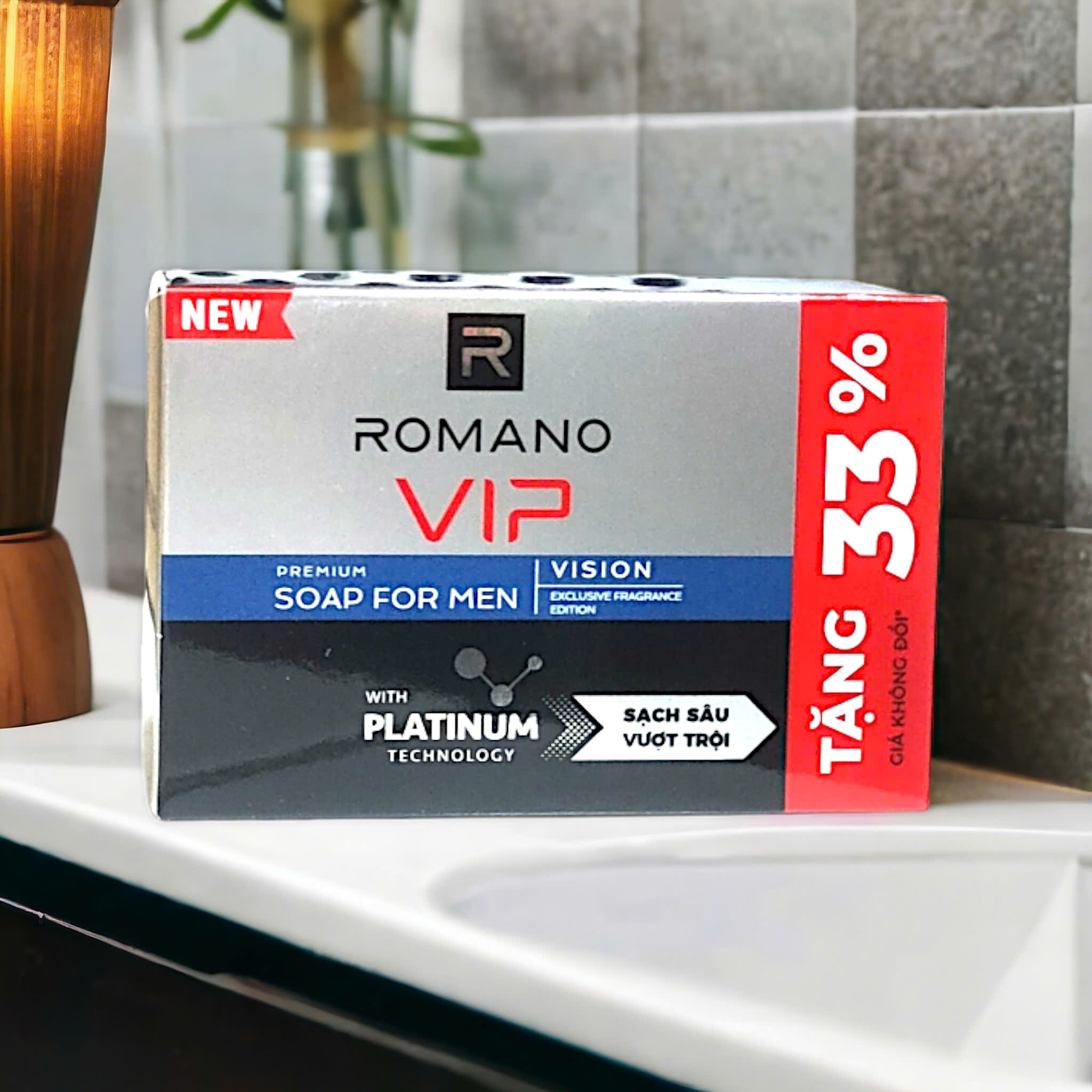 (Tặng 33%) Xà Bông Cục Romano 120g.