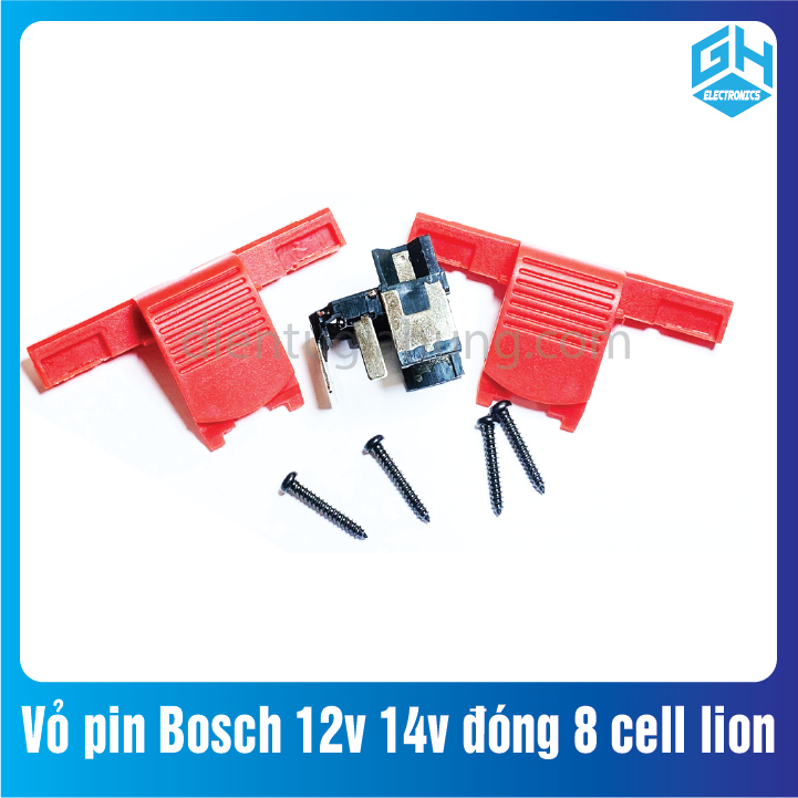 Vỏ pin Bosch 12v 14v đóng 8 cell lion