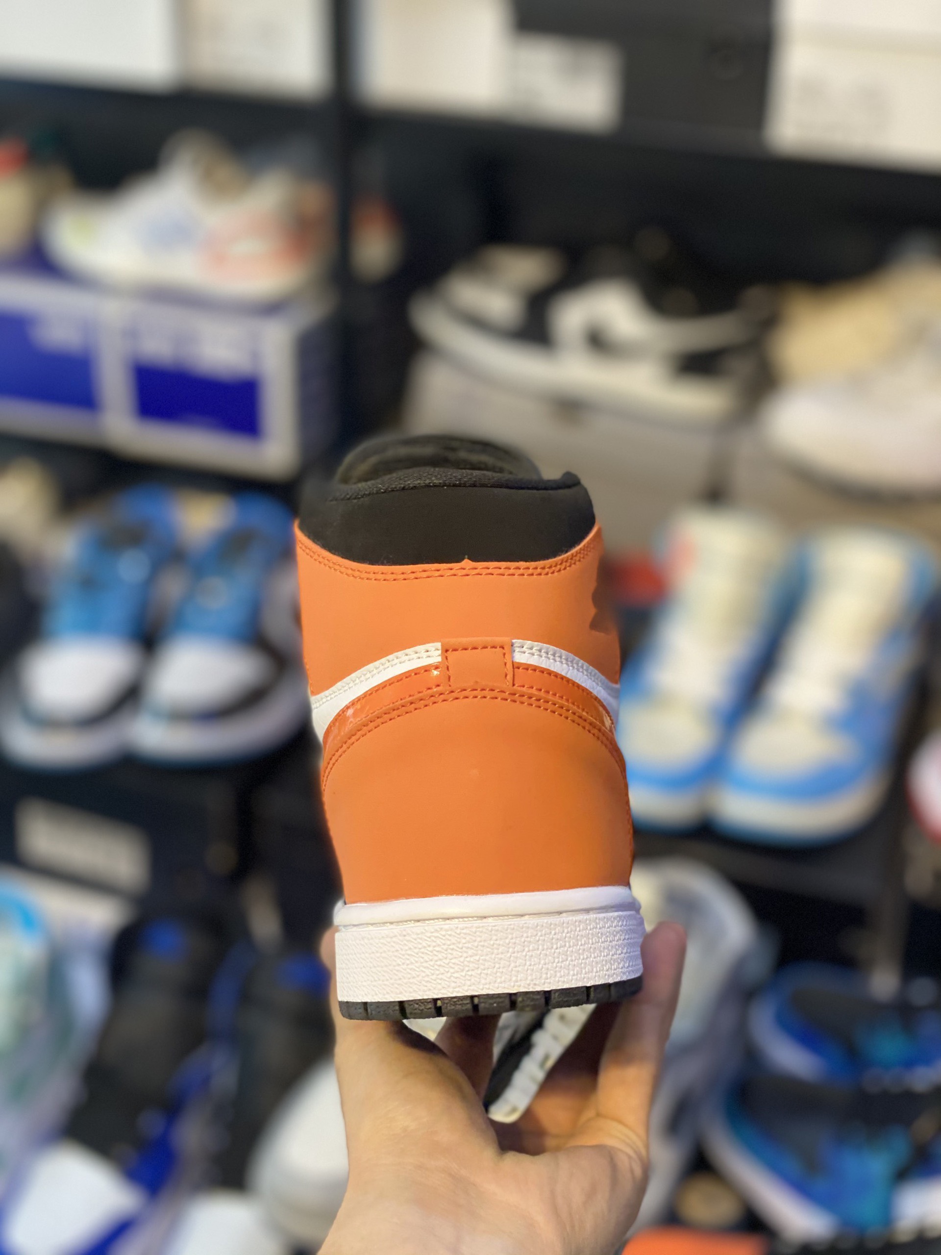 Giày thể thao sneaker JD Orange cao cổ siêu nét