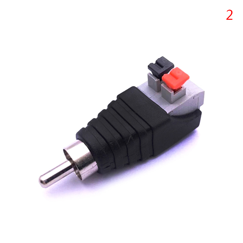 Thời trang Dây loa Cáp A/V đầu nối âm thanh RCA famale đực đầu cắm nhấn