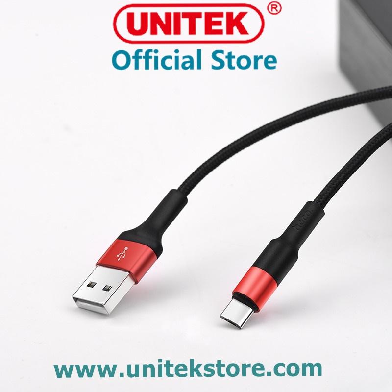 [UNITEKSTORE.COM] Cáp sạc TypeC Hoco X26 2A dài 1M - dây bọc dù (Hỗ trợ sạc nhanh và truyền dữ liệu)