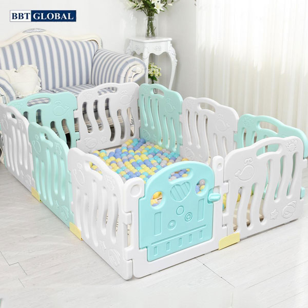 Quây bóng cho bé hình lượn sóng WL02 Xanh - đồ chơi trẻ em, quây banh, quây bóng, nhà bóng