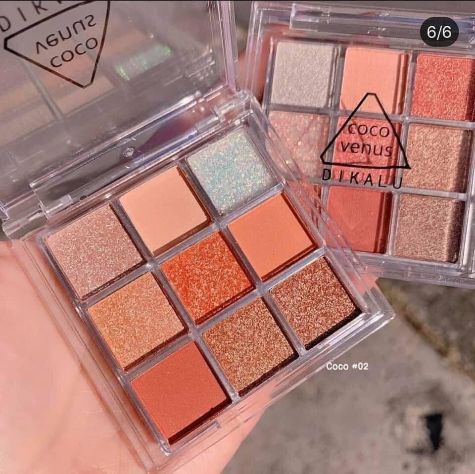Bảng Phấn Mắt 9 Ô Dikalu Coco Venus