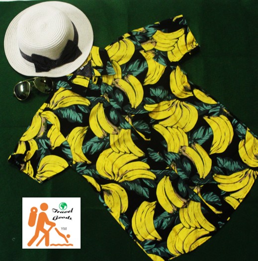 [HCM]ÁO SƠ MI TRÁI CÂY HAWAII ÁO ĐI BIỂN VẢI KATE - ATC23