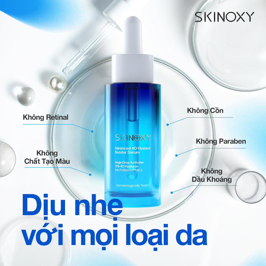 [HÀNG TẶNG KHÔNG BÁN] Skinoxy Advanced 4D Hyaluron Booster Serum – 9Ml (Tinh Chất Dưỡng Ẩm Giúp Da Trông Căng Mịn - 9Ml)
