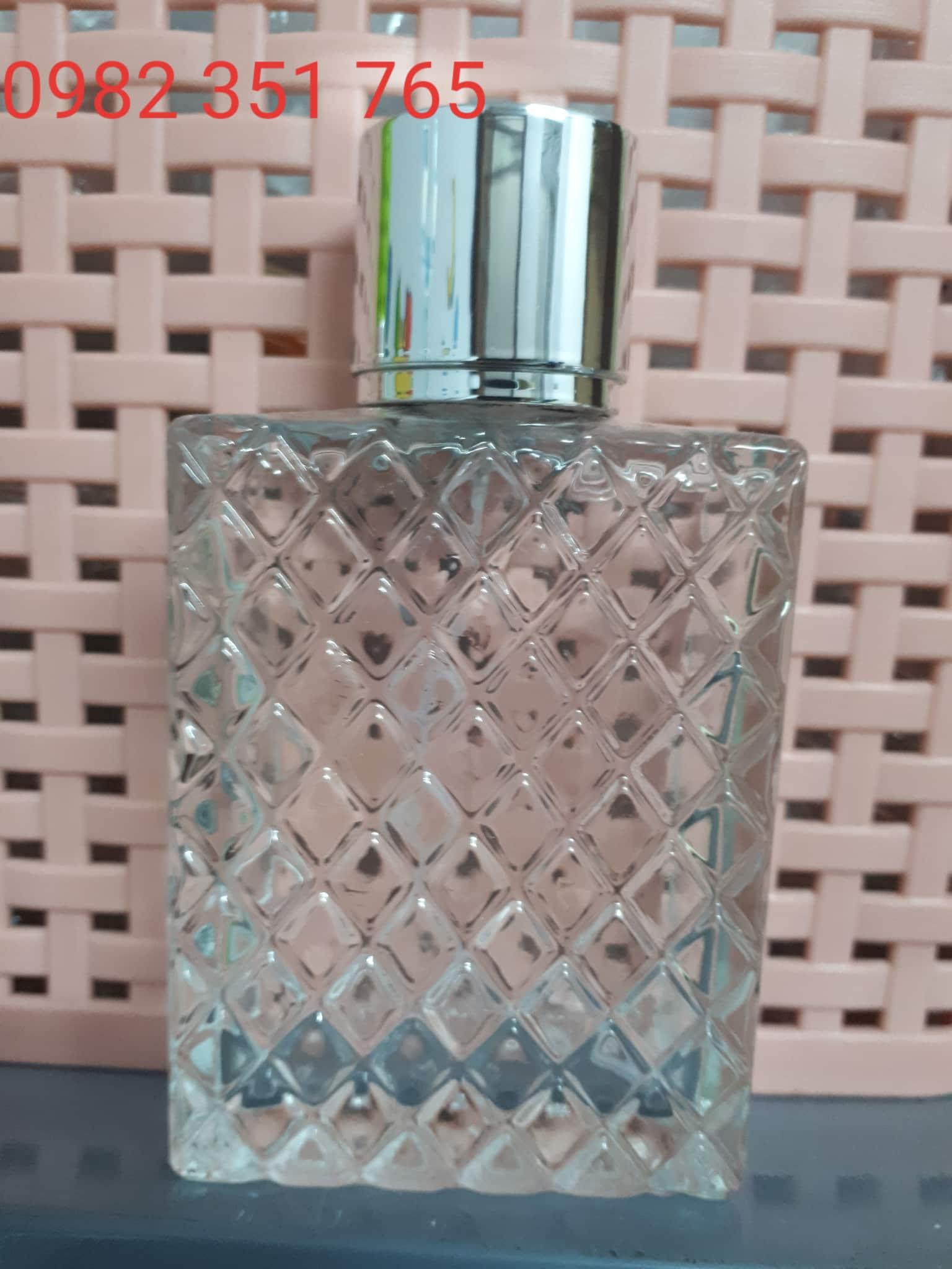 Lọ chiết nước hoa 100ml thủy tinh dạng xịt (Vỏ chiết nước hoa /Ống chiết nước hoa/Chai chiết nước hoa)