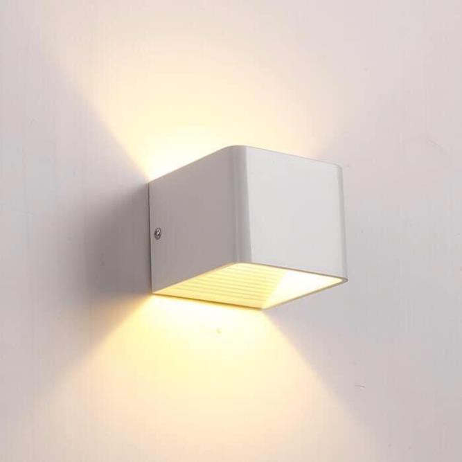 [HCM][HÀNG SỐC] Đèn tường led trang trí hình vuông màu đen trắng