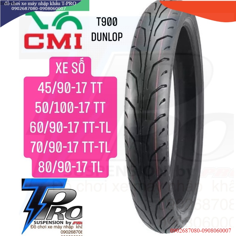 Vỏ lốp camel cm - 900 tl gai dunlop 60/90 - 70/90 - 80/90 - 90/80 - 17 inches