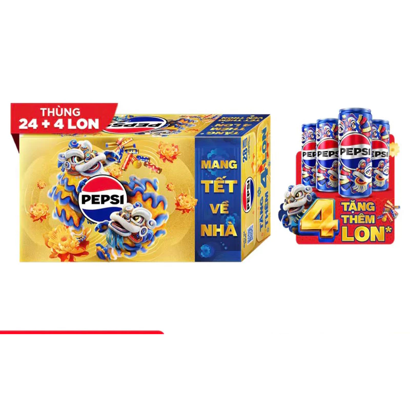 Thùng 24 lon Pepsi - 320ml/lon